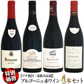 第3弾【プチ贅沢・家飲み応援】 ブルゴーニュ 赤ワイン 4本セット