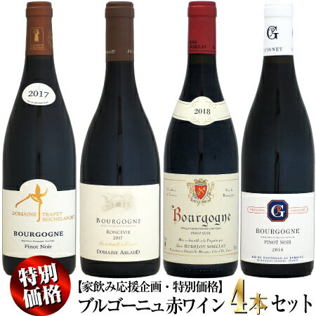 【クール配送】第12弾【家飲み応援・特別価格】ブルゴーニュ 赤ワイン 4本セット