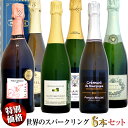 【特別価格】NEW 世界のスパークリングワイン 6本セット (フランス・スペイン・ドイツ・イタリア・チリ・アメリカ)