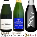 【クール配送】【家飲み応援】真夏のシャンパーニュ3本セット (MH,AB,PC)