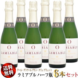 【送料無料】6本セット ハーフ瓶 ラミアブル テール・デトワール グラン・クリュ ブリュット 375ml