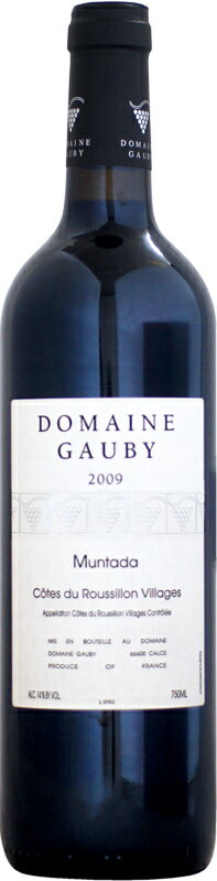 【クール配送】ドメーヌ・ゴビー コート・デュ・ルーション・ヴィラージュ ムンタダ ルージュ [2009]750ml (赤ワイン)