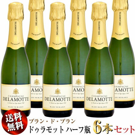 【クール送料無料】ドゥラモット ブラン・ド・ブラン NV 375ml ハーフ瓶 6本セット 【正規代理店商品】