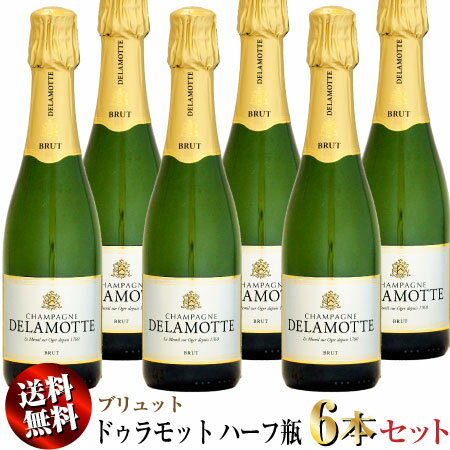 【クール送料無料】ドゥラモット ブリュット NV 375ml ハーフ瓶 6本セット 【正規代理店商品】