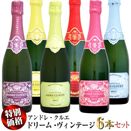 【特別価格】アンドレ・クルエ ドリーム・ヴィンテージ 6本セット（2004、2009、2012、2014、2015、201..