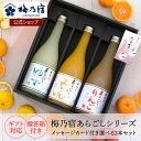 【公式】梅乃宿 選べるあらごしセット 720ml×3本(メッセージカード付)贈答箱入り 梅乃宿酒造 あらごしみかん あらごし梅酒 あらごしもも あらごしりんご ...