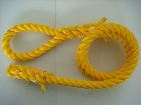 トレーニングロープ ターザンロープ カラー 登り綱 24mm　黄　標準アイのサムネイル