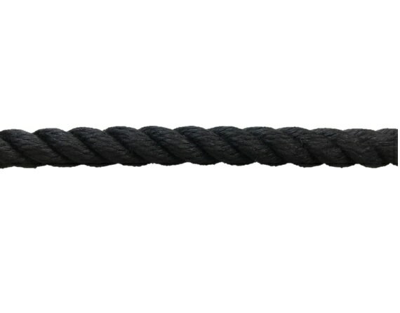 ロープ/切売り/クレモナロープ　黒　6mm