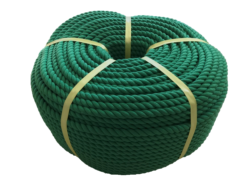 カラーロープ/送料無料/エステルカラーロープ　緑　16mm×200M