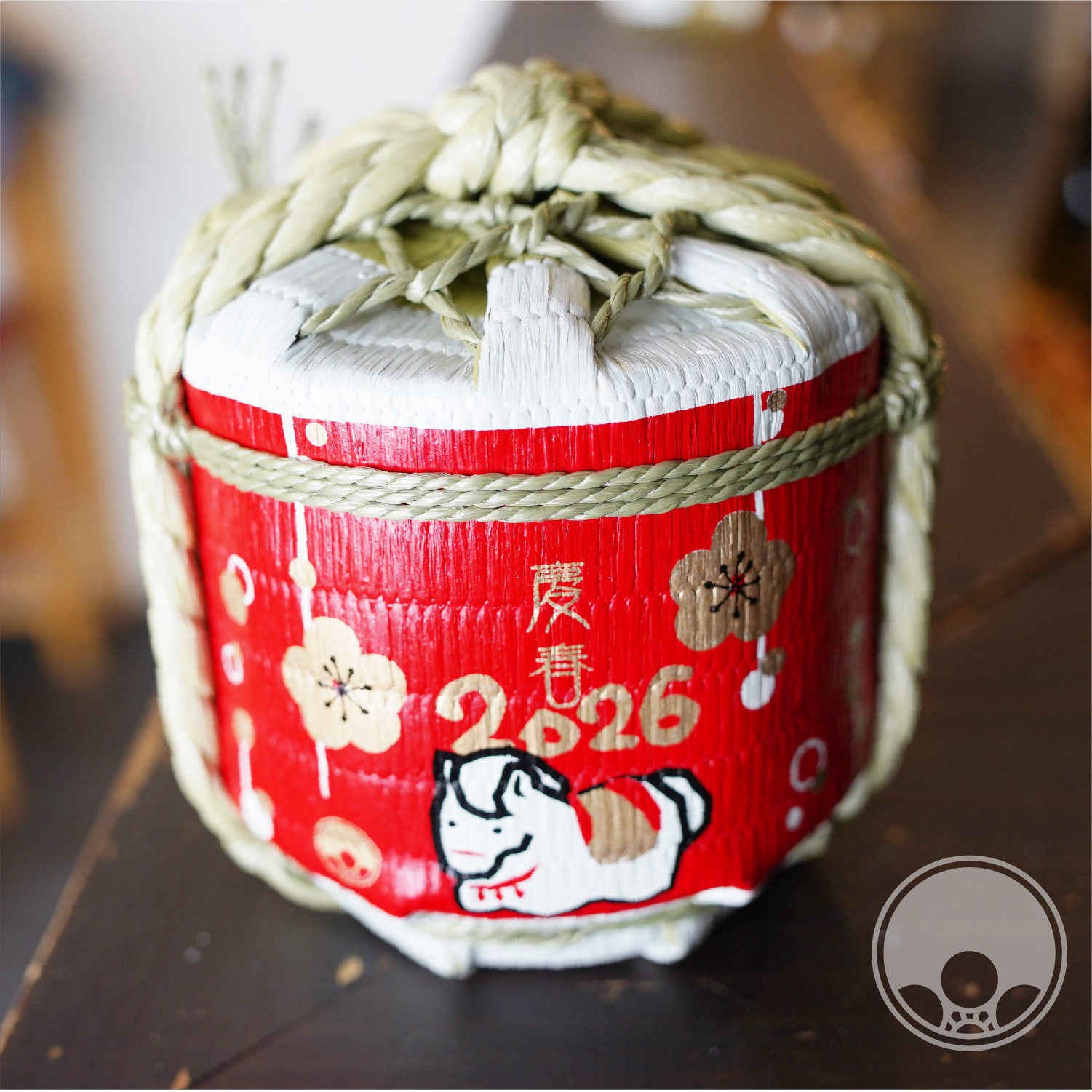 【12/4〜6まで送料半額!20周年感謝祭】2026年 午年 ミニ菰樽 梅酒屋オリジナル菰樽 干支ラベル こもだる 梅酒 12度河内ワイン 大阪府 予約販売お正月 梅酒 ギフト プレゼント 酒 お酒《数量限定》【12月中旬〜出荷予定】【お一人様5個まで】