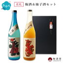 とろとろの梅酒&青短の柚子酒 720ml×2種 黒ギフトボックス 【奈良春日山酒造/奈良県】梅酒 お歳暮 ギフト セット 花札ラベル 焼酎ベース 完熟梅果肉 に...