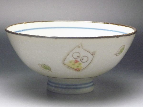 【B級品】淡雪ふくろう 毛料（茶碗） [普段使いの食器]