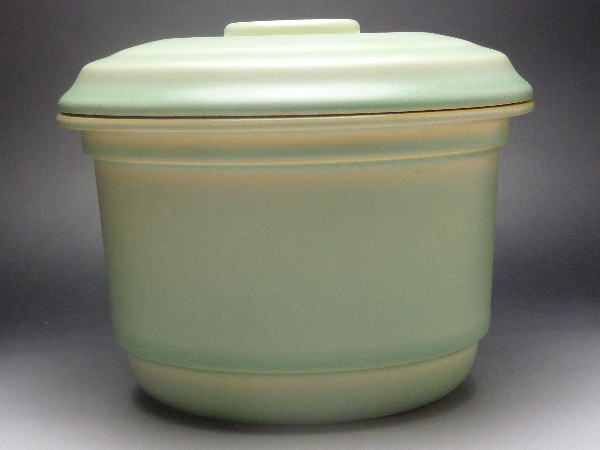 【B級品】白緑多用途深鍋（中蓋・サナ付き）（小）