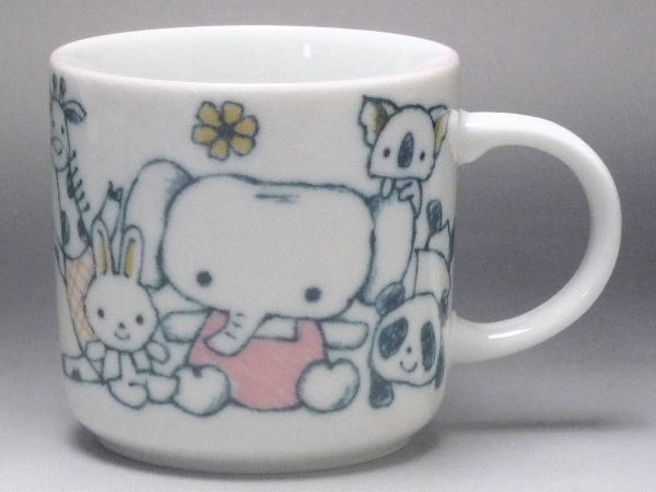 動物ランド（ピンク）　切立コーヒーカップ　[普段使いの食器]