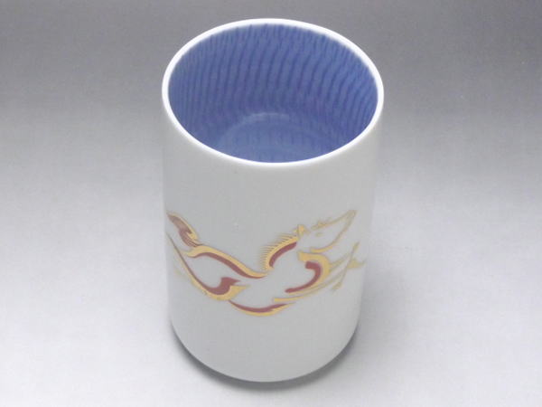 【B級品】左馬 内呉須長湯呑(小) [普段使い...の紹介画像2