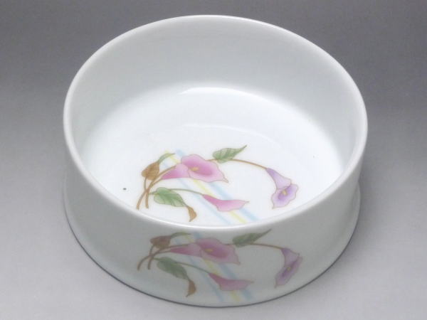 Mino Ware - 【B級品】赤紫花　底広33小鉢　[普段使いの食器]