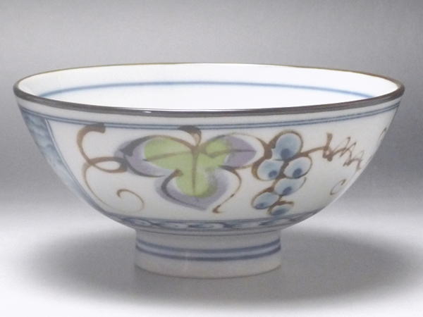 【B級品】ぶどう　大平（ご飯茶碗）　[普段使いの食器]