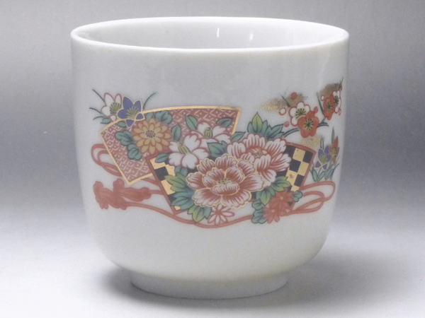 【B級品】扇牡丹　蓋無しむし碗（茶碗蒸し）　[普段使いの食器]