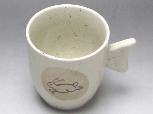 【B級品】丸抜うさぎ　デミタスカップ　[普段使いの食器]