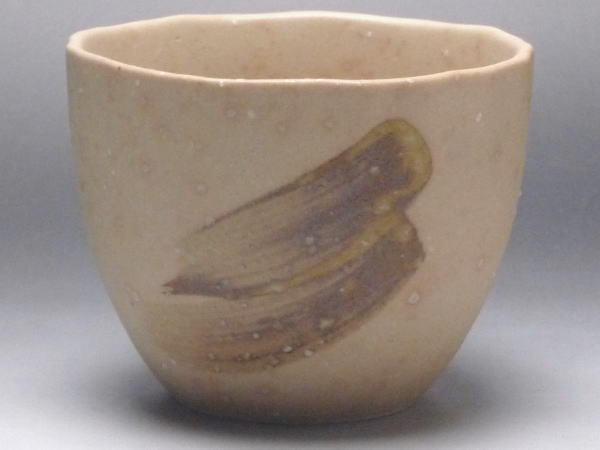 【B級品】刷毛目淡オレンジ 面取27小鉢 [普段使いの食器]