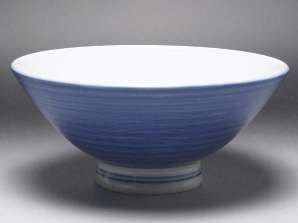 Mino Ware - 【B級品】青千段筋　厚口大平（ご飯茶碗）　[普段使いの食器]