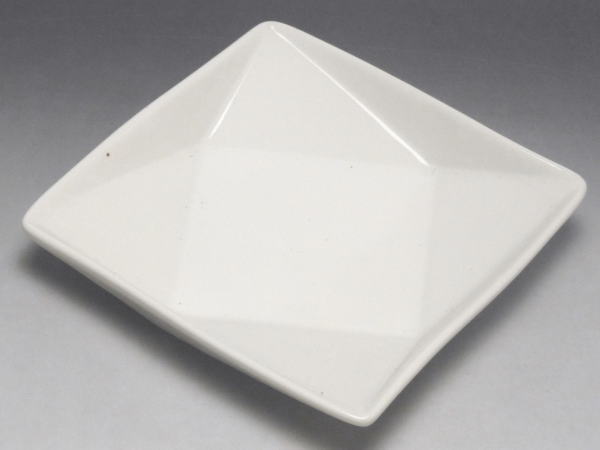 陶器 - 【B級品】スクエア正角4．2吋小皿　[普段使いの食器]