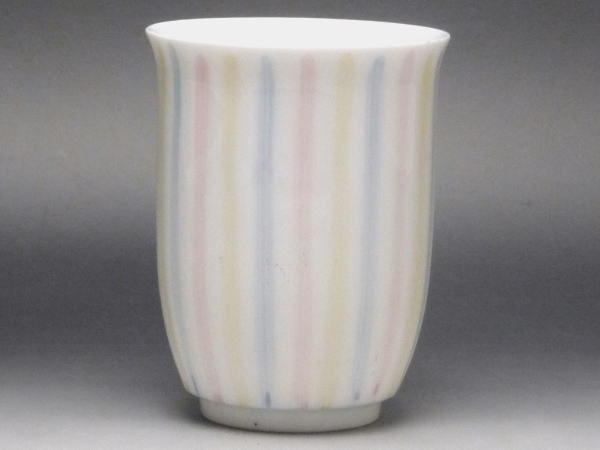 Yunomi - 【B級品】パステル十草　反口長湯呑　[普段使いの食器]