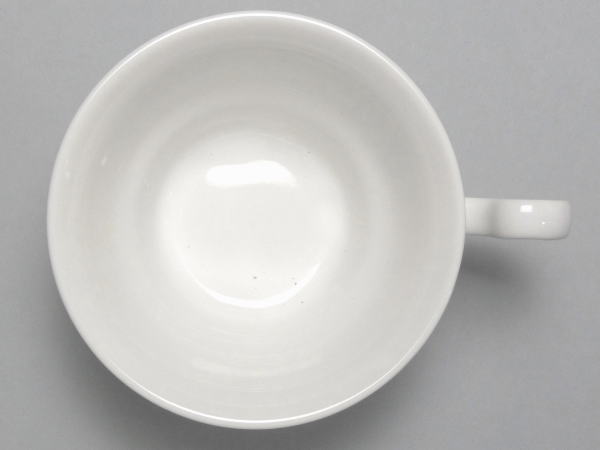 【B級品】上向きつまみ　ティーカップ（白）(bd1323)　[普段使いの食器]