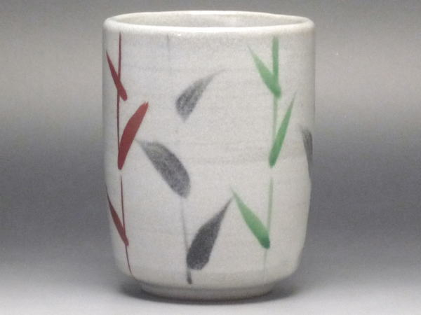 Tea-Utensils - 【B級品】三色枝葉　長湯呑み　[普段使いの食器]