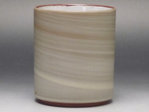 【B級品】赤土白刷毛　長湯呑み（小）　[普段使いの食器]