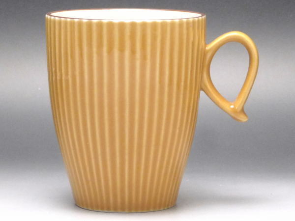 【B級品】オレンジ のっぽ立筋コーヒーカップ [普段使いの食器]