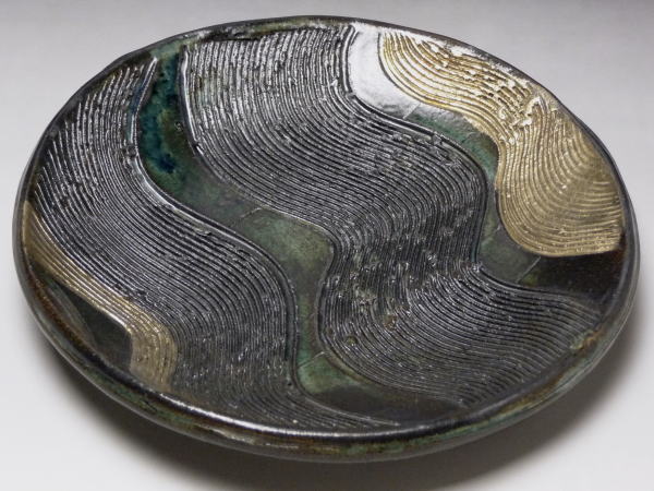 【B級品】金彩櫛目 土物60皿 [普段使いの食器]