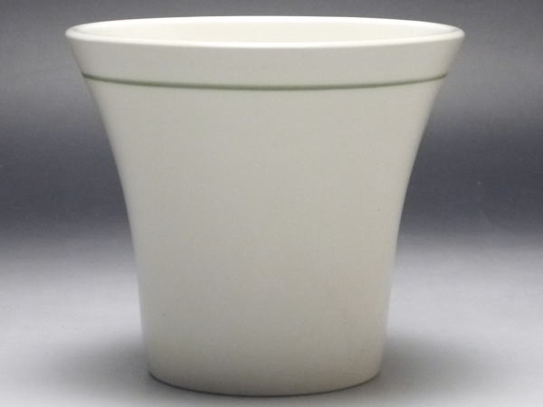 【B級品】緑ライン　広口フリーカップ　[普段使いの食器]