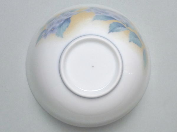 【B級品】紫陽花　白磁薄口千茶（湯呑み）　[普段使いの食器]