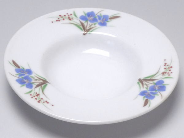 【B級品】キキョウ　リム皿(φ127)　[普段使いの食器]