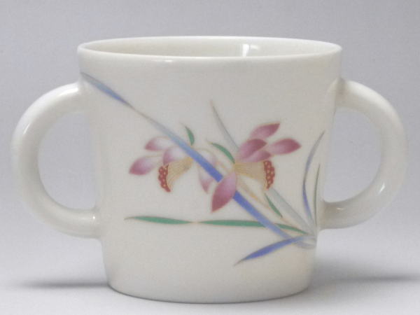 【B級品】片面ラン クリーム両手ミニスープカップ [普段使いの食器]