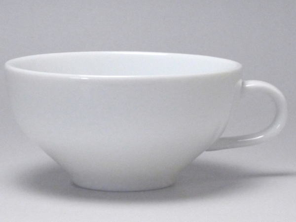 【B級品】底すぼみ 白磁スープカップ [普段使いの食器]