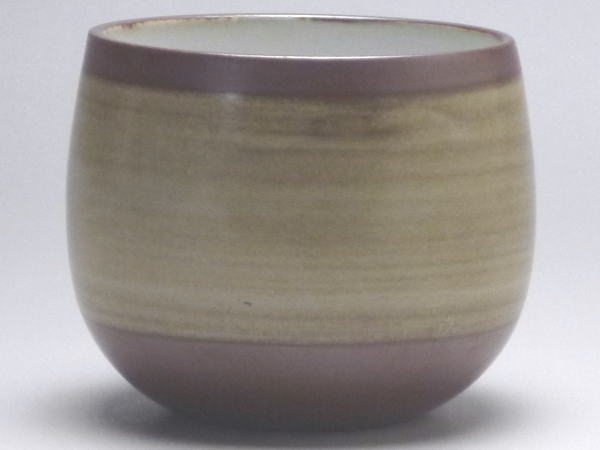 【B級品】茶刷毛帯 鉄赤 玉湯呑み [普段使いの食器]