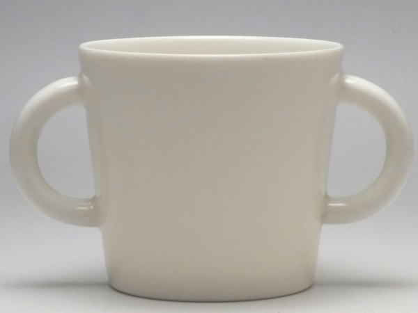 【B級品】クリーム両手ミニスープカップ　[普段使いの食器]