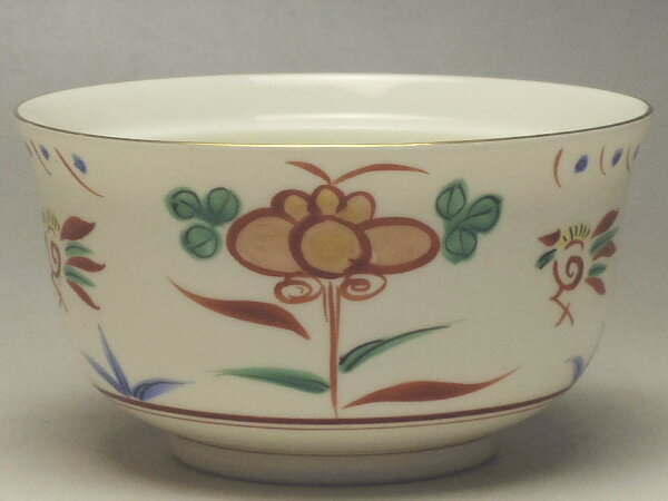 【B級品】間取赤絵花　反口小鉢(φ11