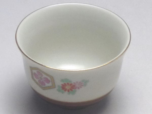【B級品】両面六角花紋 薄青反口小ぐい呑み [...の紹介画像2