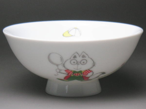 Rice Bowls - ネコハウス　自転車　茶碗（小平）　[普段使いの食器]