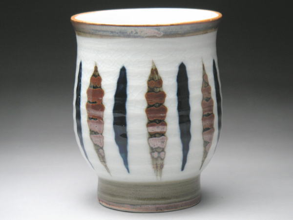 【B級品】二色十草貫入寿司湯呑　[普段使いの食器]