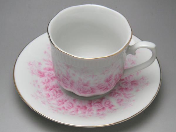 【B級品】ピンク・ローズ カップ&ソーサー [...の紹介画像2
