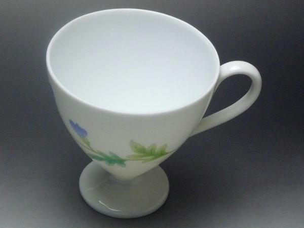 【B級品】青花 白磁高台コーヒーカップ [普段...の紹介画像2