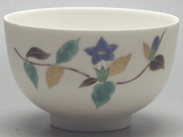 【B級品】青花　クリーム薄口丸千茶（湯呑み）　[普段使いの食器]