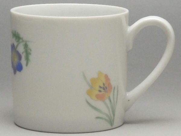 【B級品】小花（黄／赤・青） 切立デミタスカップ [普段使いの食器]