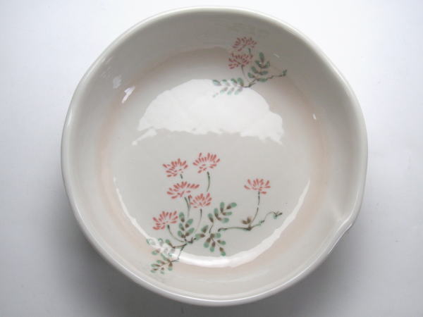 【B級品】花　58平鉢　[普段使いの食器]