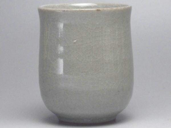 【B級品】貫入緑灰　反口長湯呑　[普段使いの食器]