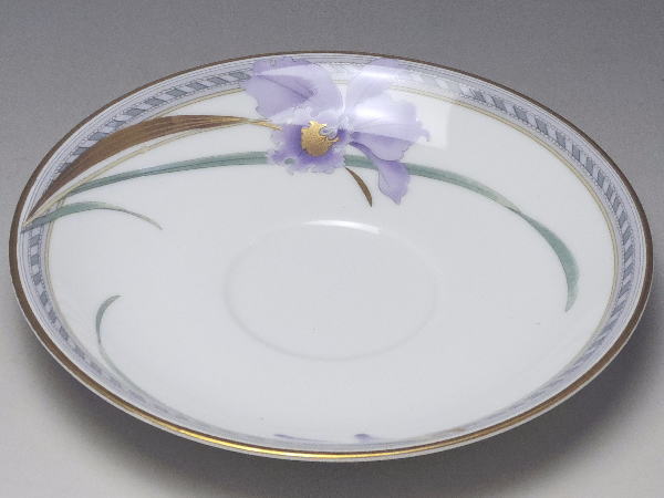 【B級品】金淵紫花 丸ソーサー(φ148) [普段使いの食器]
